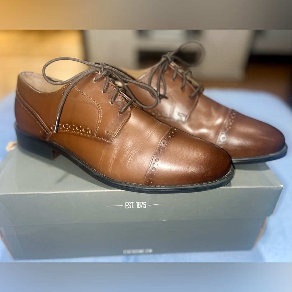 Stacy Adams Tan Leather Oxfords